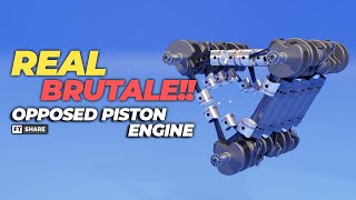 Real Brutality Of Opposed Piston Engine 100044V1ENG [upl. by Noirrad858]