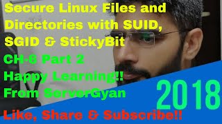 Secure Linux File and Directory by Using SUID and SGID with StickyBit CH 6 Part 2 From ServerGyan [upl. by Wayland954]