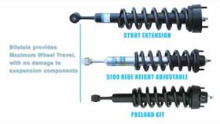 BILSTEIN Shock Shop  Differences between 5100 Series Ride Height Adjustable amp Spacer Kit [upl. by Latoya]