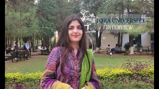 Asking IQRA UNIVERSITY Students about their University Life  InterviewIQRA UNIVERSITY ISLAMABAD [upl. by Atterys]