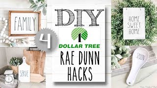 DIY Dollar Tree Rae Dunn Hacks  4 PROJECTS [upl. by Viki]