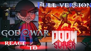 god of war ragnarok react to doom slayerfull versiongod of war x doomgachaORAM [upl. by Vandervelde]