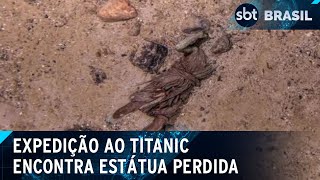 Estátua de bronze perdida é encontrada durante expedição ao Titanic  SBT Brasil 030924 [upl. by Barbour961]