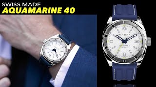 PANZERA Aquamarine 40 Swiss Automatic Watch Review [upl. by Maddis]