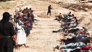 Slaughter in Iraq  Sunni extremists release images said to show mass executions [upl. by Inalak201]