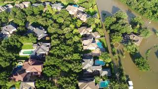 Green Trails Village Windsor Park Estates Baker Trail amp Estates Dr in Katy after Hurricane Harvey [upl. by Arakaj]