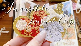 ASMR Easy Invisible Journal Clips Tutorial 📎💖 Relaxing Art Journaling  No Talking [upl. by Arahsak368]