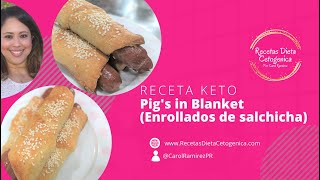 Keto Pigs in Blanket Enrollados de salchicha bajos en carbohidratos sin gluten ni harina refinada [upl. by Brodeur840]