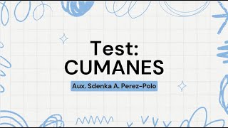 Test CUMANES  Auxiliatura [upl. by Enawyd]