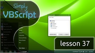 VBScript Basics Part 37  BrowseForFolder [upl. by Arst]