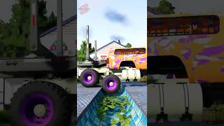 Logging Road Train vs Upside Down Speedbump short beamng beamngdrive beamngcrashes trucksvs [upl. by Bev]