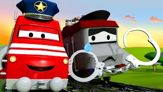 Troy il Treno  Il Treno della Polizia  Car City 🚗 Cartone animato per i bambini [upl. by Eugene]