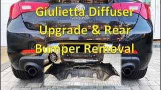 Alfa Romeo Giulietta Rear Diffuser Upgrade amp Bumper Removal [upl. by Ademla92]