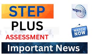 Wipro Step Plus Important News। Must watch before Wipro Step Plus Assessment। [upl. by Anilev996]