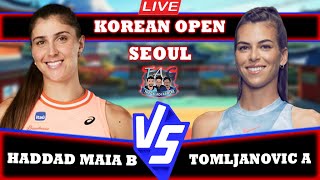 🔴LIVE Tomljanovic A VS Haddad Maia B • SEOUL  KOREAN OPEN 2024 tennis wta atp [upl. by Akerdnuhs]