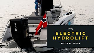 Electric Hydrolift E22 with 120Evoy hp outboard [upl. by Nuawtna]