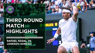 Rafael Nadal vs Lorenzo Sonego  Match Highlights  Wimbledon 2022 [upl. by Iru]