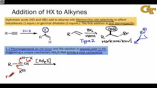 2703 Hydrohalogenation of Alkynes [upl. by Elohcim]