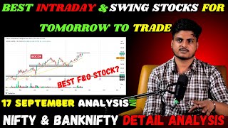 Swing Stocks to Buy Monday  Nifty amp Banknifty Detail Analysis  BULLISH NOW   17 September 2024 [upl. by Alayne]