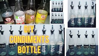 DIY CONDIMENTS BOTTLE  BOTTLE STOPPER  HOME BUDDIES  QUEL QUIAMBAO [upl. by Langer]