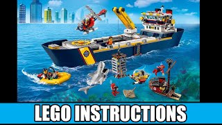 LEGO InstructionsHow to Build LEGO Ocean Exploration Ship  60266 LEGO CITY [upl. by Nylarak958]