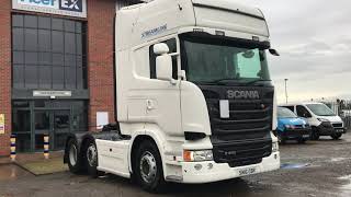 SCANIA R450 EURO 6 TOPLINE 6X2 TRACTOR UNIT 2016  SN16 OBR [upl. by Pitarys]