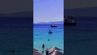 Greece Halkidiki Ammouliani island beach view 💙🌊 beach view island [upl. by Adnalro]