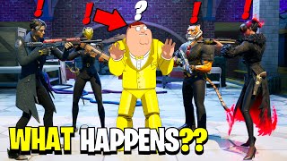 What Happens if ALL 5 Bosses Meet in Fortnite Chapter 5  Peter Griffin Meets All Society Bosses [upl. by Heddie]