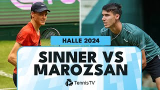 Jannik Sinner vs Fabian Marozsan Highlights  Halle 2024 [upl. by Samohtnhoj907]