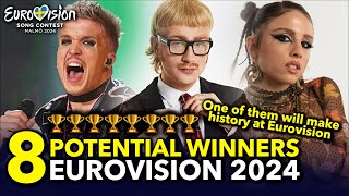 Eurovision ESC 2024  8 Potential Winners With Comments Pros amp Cons [upl. by Elsy]