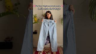 Highwaisted Jeans Haul  shorts meeshohaul meesho viral youtubeshorts shortsfeed foryou fyp [upl. by Ramsey]