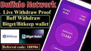 How To Withdraw Buffalo Network token To BitgetBitkeep wallet  Buffalo Network Live Withdraw [upl. by Ailegna]