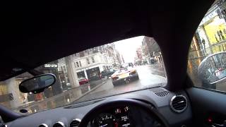 Lamborghini Aventador driving through WET amp COLD London POV [upl. by Nov469]