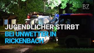 Jugendlicher stirbt bei Unwetter in Rickenbach bei Waldshut [upl. by Einwat]