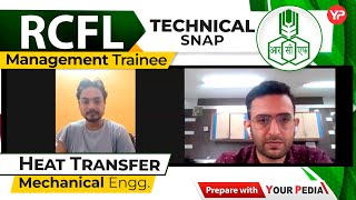 Heat Transfer Technical Snap for RCFL Management Trainee  Mechanical Engg  Start Preparation [upl. by Spearing]