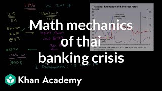 Math mechanics of Thai banking crisis  Foreign exchange and trade  Macroeconomics  Khan Academy [upl. by Suciram]