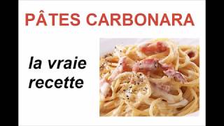 PÂTES CARBONARA La vraie recette [upl. by Gare510]