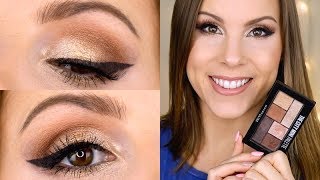 Maybelline the City Mini Palette  Gold and Bronze Eyeshadow Tutorial [upl. by Anileme432]