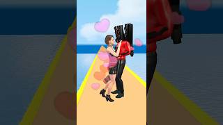 Skibidi Romantic Kiss Run With Speakerman and Astro Duchess skibiditoilet speakerman tvman [upl. by Llewxam]