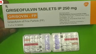 Grisovin FP 250mg tablet GSK  Griseofulvin tablets IP 250 mg review [upl. by Anhpad]