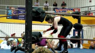 WWWA Ladys World Title Match Featuring ODB From TNA Wrestling [upl. by Acinnor210]