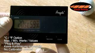 Angelo Digital Humidor Hygrometer [upl. by Esorrebma]