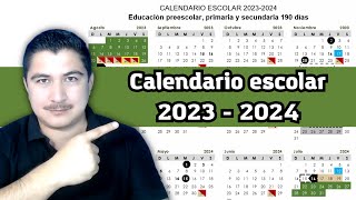 Calendario escolar 2023  2024  Anteproyecto [upl. by Milano]