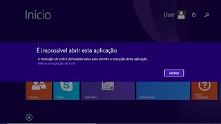 Erro de resolução demasiado baixa no Windows 81 [upl. by Attegroeg]