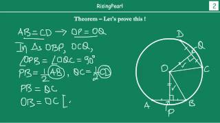 Equal chords are equidistant from the center of the circle Theorem and proof [upl. by Vadim740]