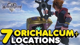 Kingdom Hearts 3  All 7 Orichalcum Locations How To Get All Orichalcum [upl. by Heida606]