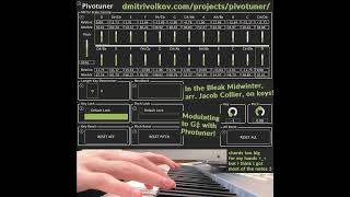 Jacob Colliers In the Bleak Midwinter microtonal modulation on keys with Pivotuner shorts [upl. by Vidda]