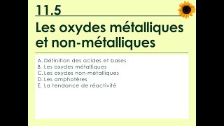 115  Les oxydes métalliques et nonmétalliques [upl. by Allesor317]