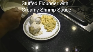 Stuffed Flounder with Creamy Shrimp Sauce [upl. by Ajax]