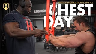 Crushing Chest Day with Samson Dauda amp Michael Daboul  HOSSTILE [upl. by Llenral]